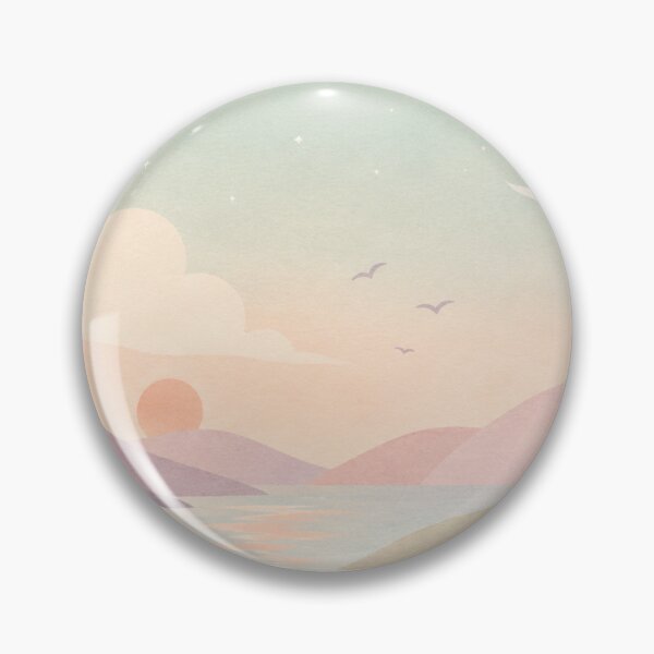 Item preview, Minimalist Pastel Landscape at Twilight designed and sold by 0606PM.