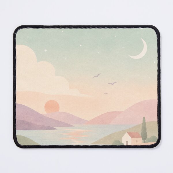 Item preview, Minimalist Pastel Landscape at Twilight designed and sold by 0606PM.