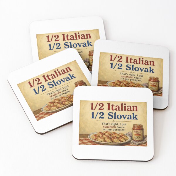 Item preview, Half Italian and Half Slovak and Perogies designed and sold by Fifty2Skidoo.