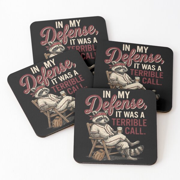 Item preview, In My Defense It Was A Terrible Call Funny Raccoon Baseball designed and sold by martisterez.