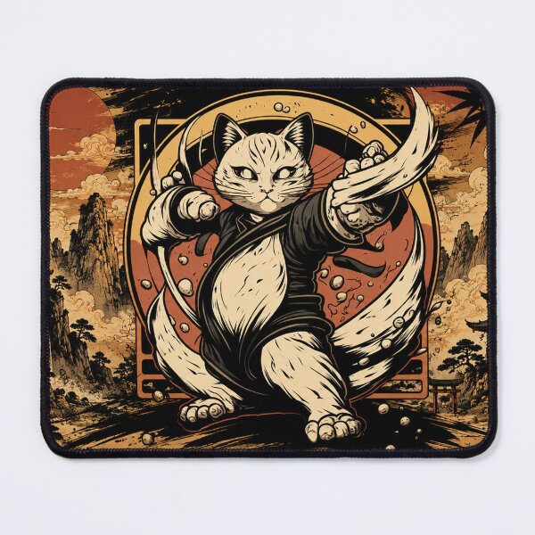 Item preview, Funny Kung Fu Cat designed and sold by Fei Long Design Hub.