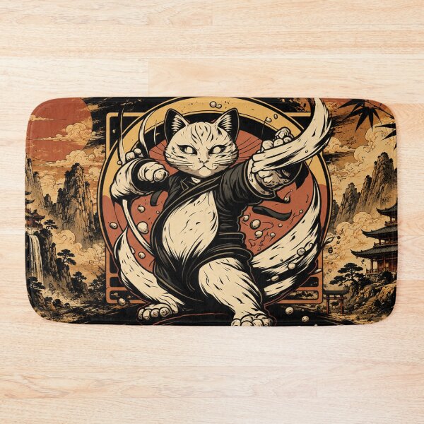 Item preview, Funny Kung Fu Cat designed and sold by Fei Long Design Hub.