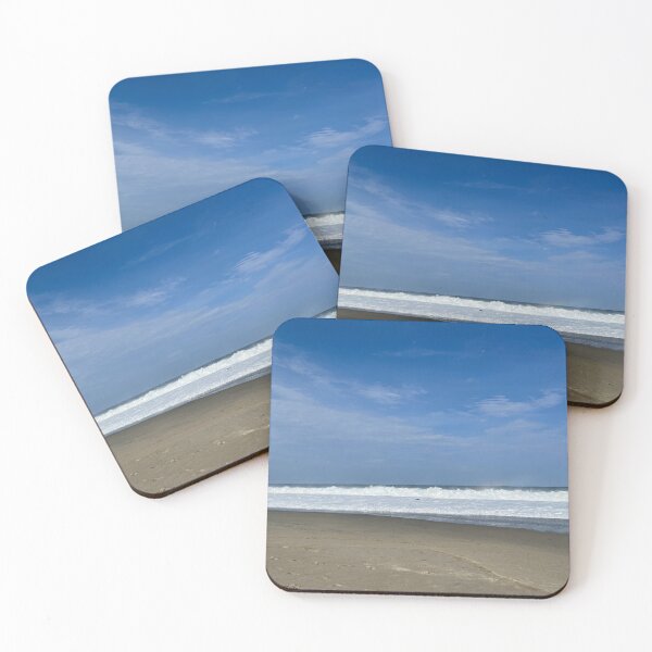 Item preview, Footprints in the sand on the roaring ocean beach designed and sold by Art of Momenz.