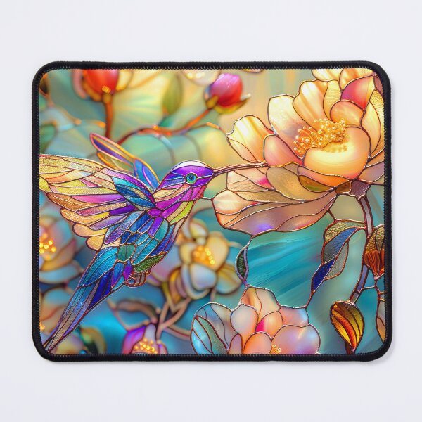 Item preview, Vibrant Hummingbird Among Blooming Flowers designed and sold by MargaretWiktor.