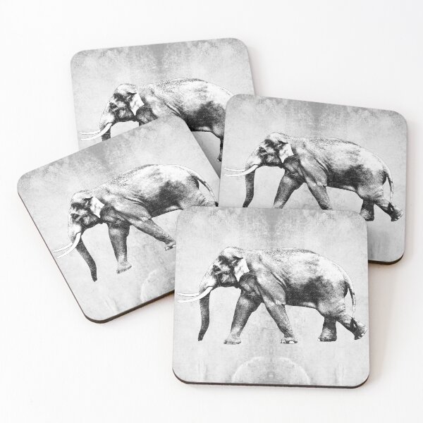 Item preview, Walking Asian Elephant Dark Wildlife Natural History Art designed and sold by Ghoul Enterprises.