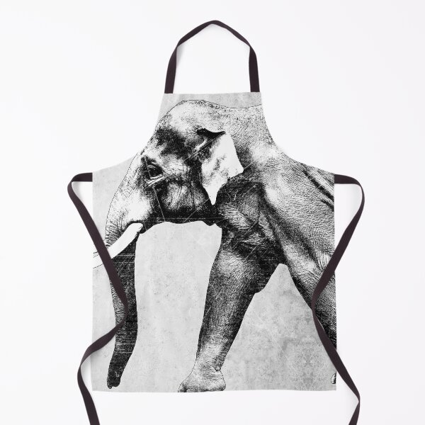 Item preview, Walking Asian Elephant Dark Wildlife Natural History Art designed and sold by Ghoul Enterprises.