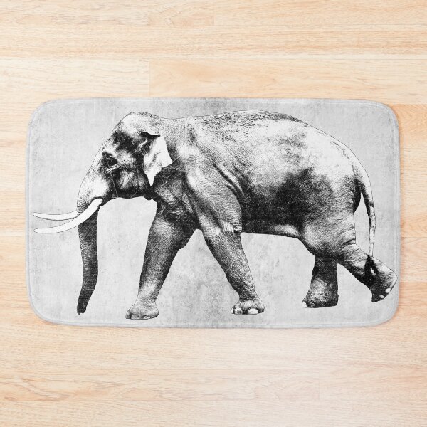 Item preview, Walking Asian Elephant Dark Wildlife Natural History Art designed and sold by Ghoul Enterprises.