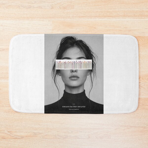 Item preview, Woman Flower Barcode Eyes Fashion Editorial Quote Wall Art Print designed and sold by Leogasup.