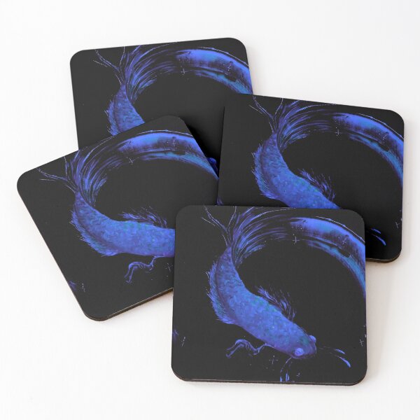 Item preview,  A luminous Betta fish navy blue dark background  designed and sold by Never seen before .