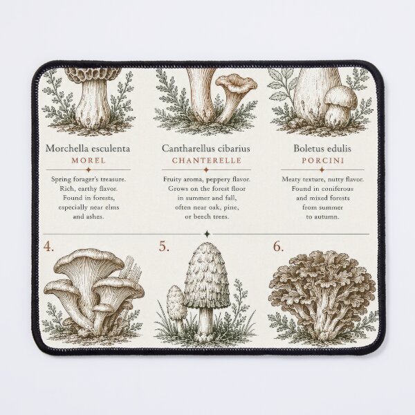 Item preview, Edible Wild Mushrooms Forager's Field Guide designed and sold by ForageKitchen.