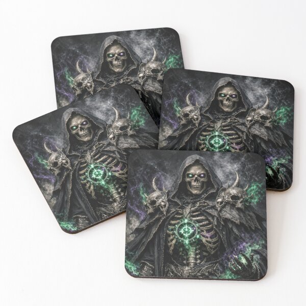 Item preview, Grim Reaper Necromancer | Dark Fantasy Gothic Death Lord designed and sold by DrakariArt.