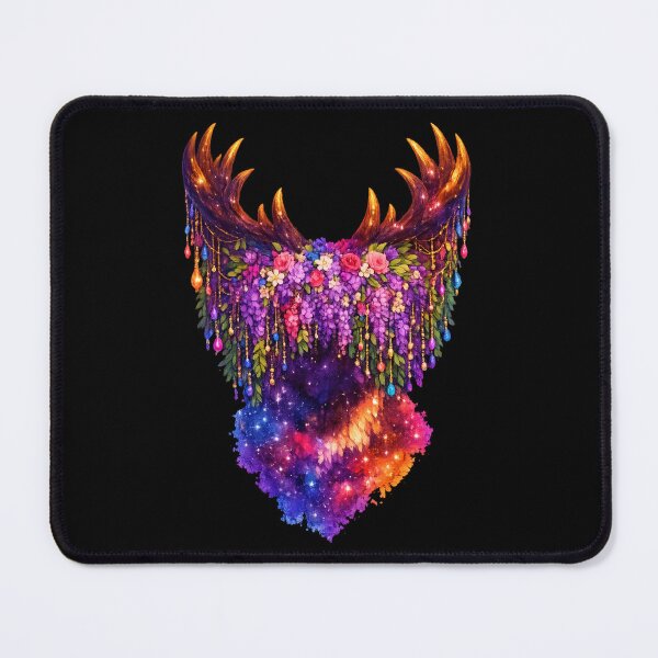 Item preview, Floral Antler Cosmic Galaxy — Boho Jewel Crystal Nature Art designed and sold by ArtoryWorks.
