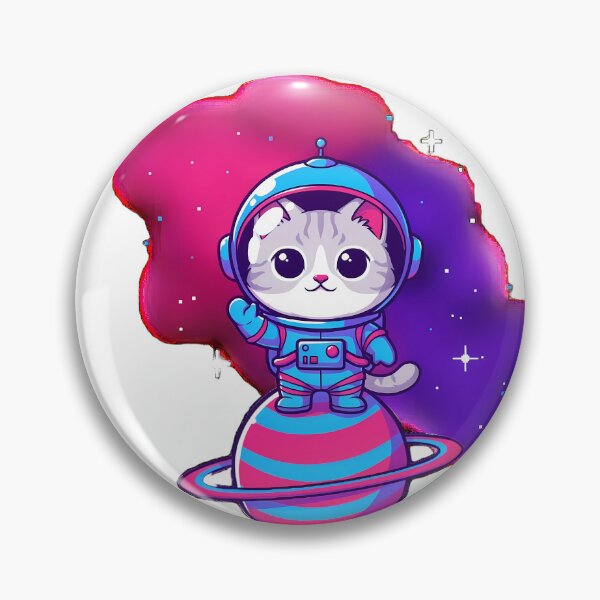 Item preview, Cute Astronaut Cat in Space Retro Kawaii Pixel Art designed and sold by abanoubsamir938.