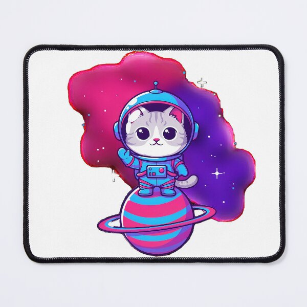 Item preview, Cute Astronaut Cat in Space Retro Kawaii Pixel Art designed and sold by abanoubsamir938.