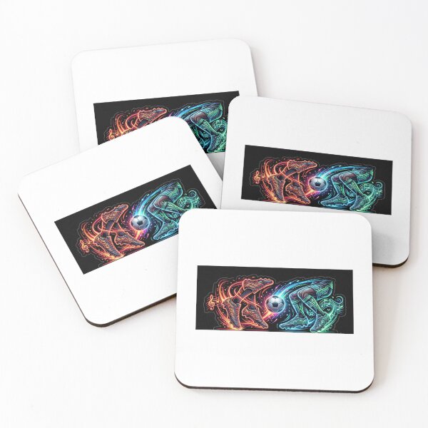 Item preview, Neon Tribal Football Boots Soccer Cleat Fire Ice Art Sticker Design designed and sold by VikrantCreative.