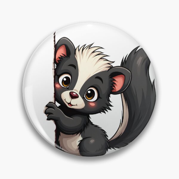 Item preview, Cute Skunk Peeking Behind a Tree designed and sold by MKDSN.