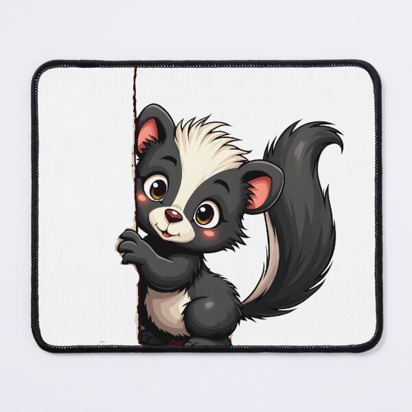 Item preview, Cute Skunk Peeking Behind a Tree designed and sold by MKDSN.