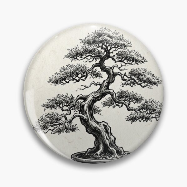Item preview, Bonsai 盆栽 - Sketch of Miniature Tree in Pot designed and sold by Purrfecta.