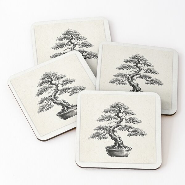 Item preview, Bonsai 盆栽 - Sketch of Miniature Tree in Pot designed and sold by Purrfecta.