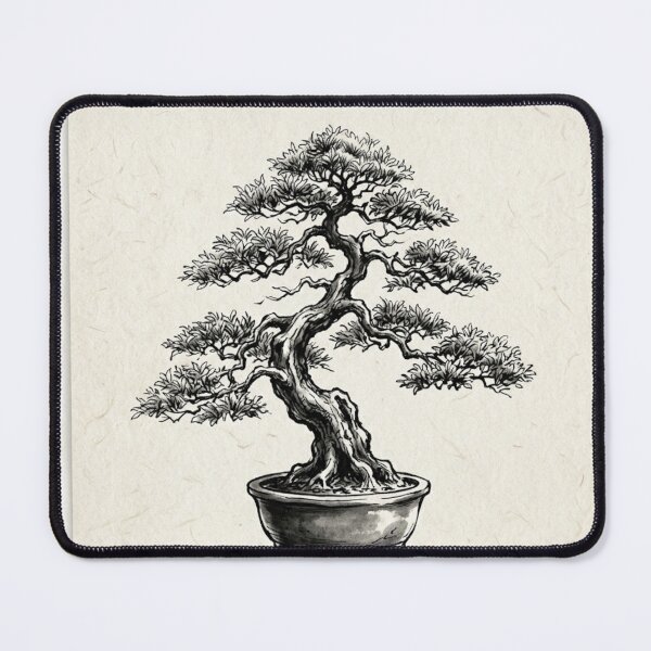 Item preview, Bonsai 盆栽 - Sketch of Miniature Tree in Pot designed and sold by Purrfecta.