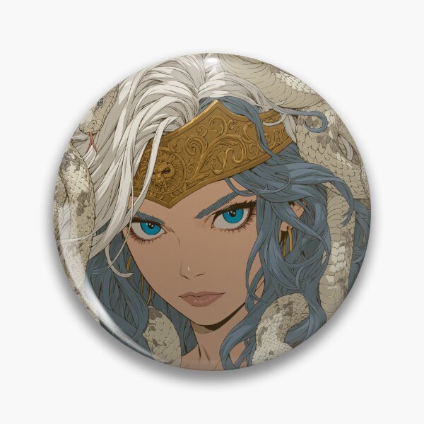 Item preview, White Medusa Queen Greek Mythology Fantasy Art designed and sold by MythicMood.