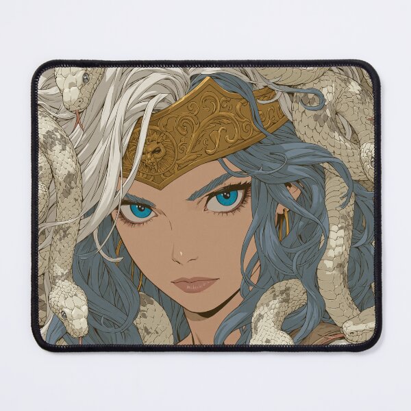 Item preview, White Medusa Queen Greek Mythology Fantasy Art designed and sold by MythicMood.