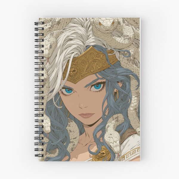 Item preview, White Medusa Queen Greek Mythology Fantasy Art designed and sold by MythicMood.