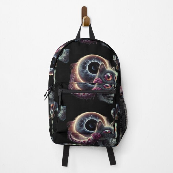 Item preview, The Eyeball Eclipse – Creepy Cute Skull Cat Caterpillar designed and sold by LujziWorld.