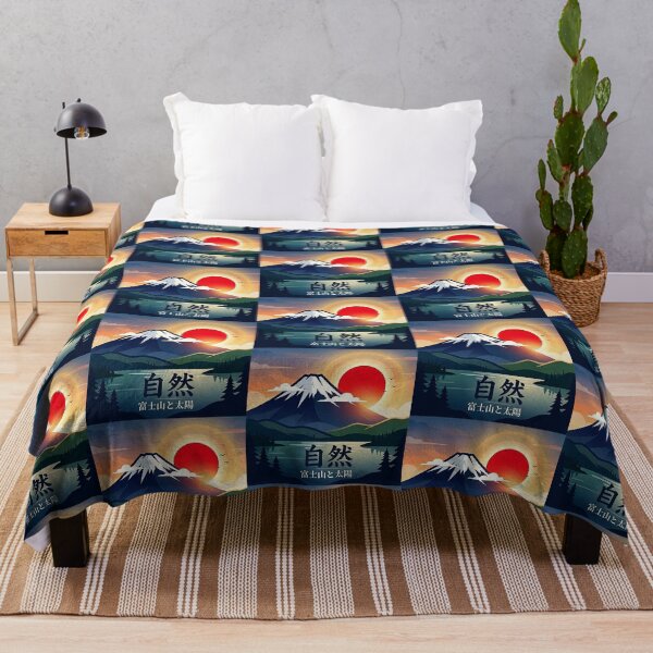 Item preview, Mount Fuji and Rising Sun – Japanese Nature Art designed and sold by Dogandesighn.