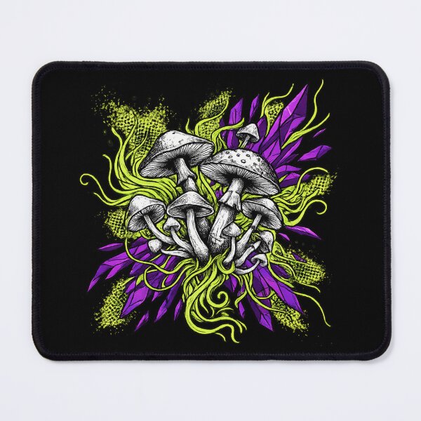 Item preview, Cyber Mycology Neon Mushroom - Super Chaotic Alternative Art designed and sold by krish-prints.