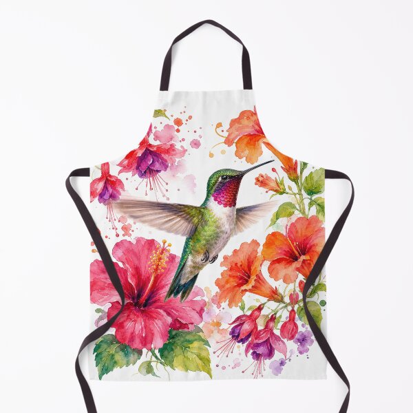 Item preview, Hummingbird with tropical flowers designed and sold by puredevn.