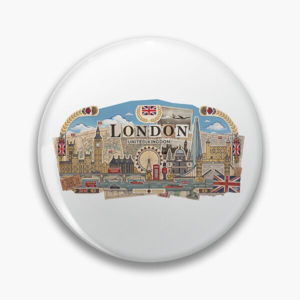 Item preview, London Collage – Vintage City Travel Design designed and sold by StoneByTheMoon.