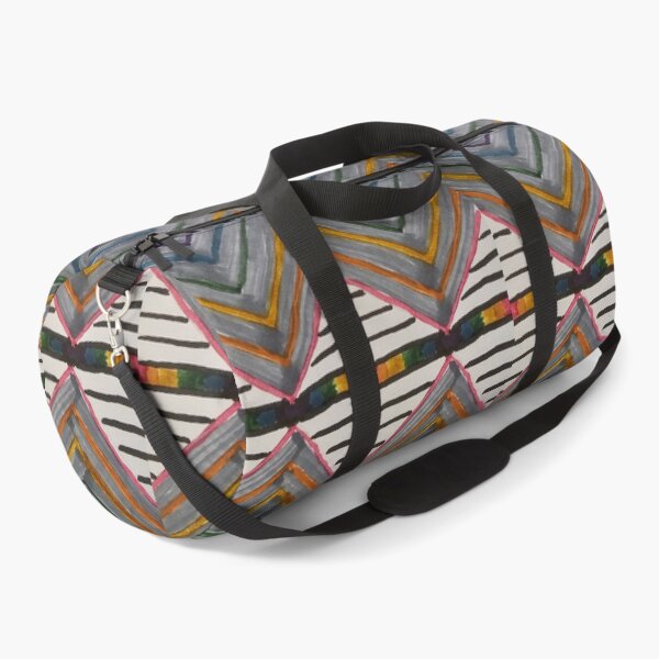 Item preview, Grey Rainbow Chevrons with black stripes and white background with belt designed and sold by DancingCreek.
