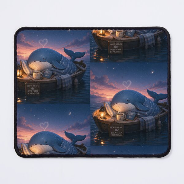 Item preview, Whale Sleeping in Boat - Deep Sleep Mode designed and sold by QuirkNest Studio .