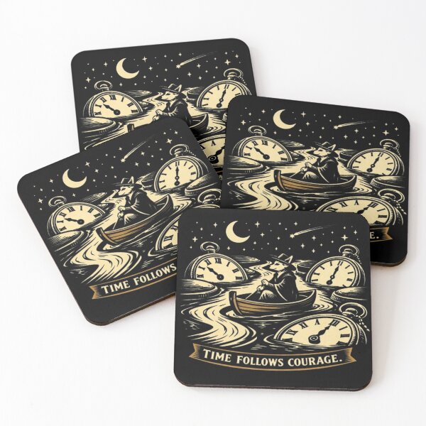 Item preview, Time Follows Courage – Surreal Wolf Fantasy Design designed and sold by Dogandesighn.