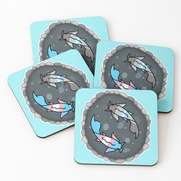 Item preview, Demi Boy and Transgender Pride Koi Pond  designed and sold by CastleOfDragons.