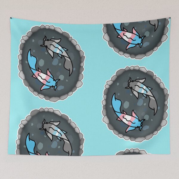 Item preview, Demi Boy and Transgender Pride Koi Pond  designed and sold by CastleOfDragons.
