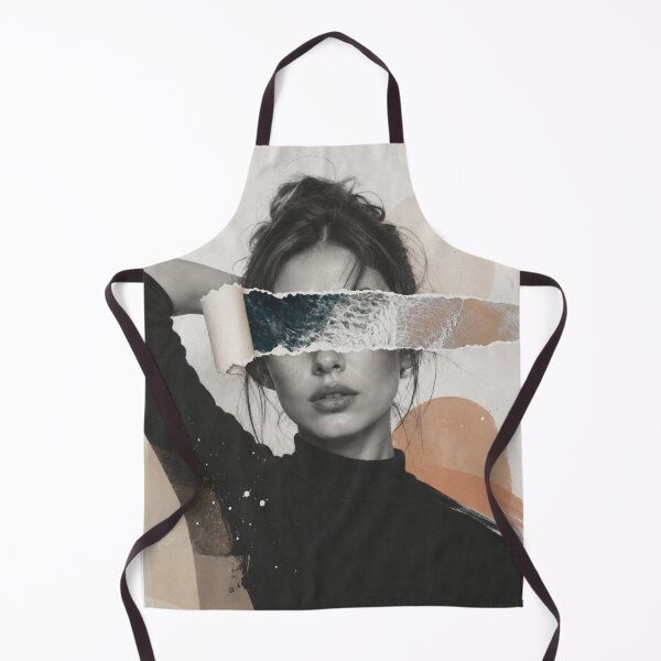 Artikelvorschau, Woman Torn Paper Ocean Waves Geometric Pastel Surreal Art Print entworfen und verkauft von Leogasup.