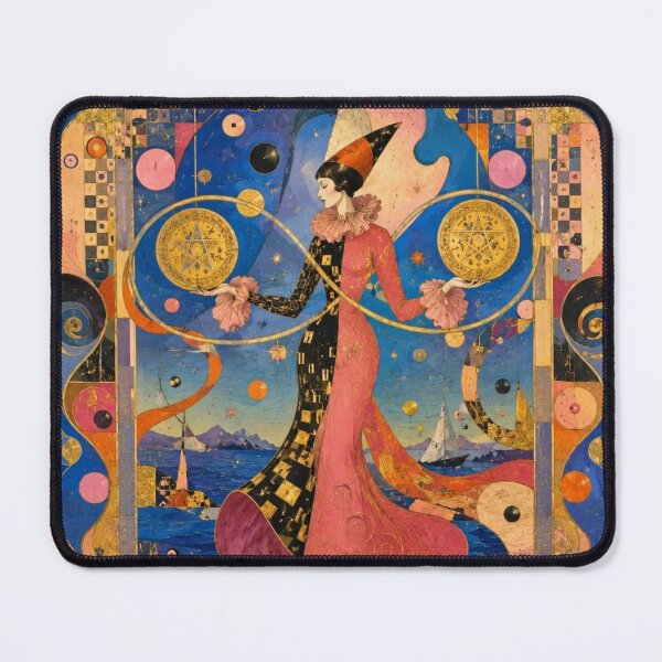 Item preview, Two of Pentacles - Surrealist Rose and Gold Tarot Art | Dance of Balance designed and sold by Natalia-Vlad.