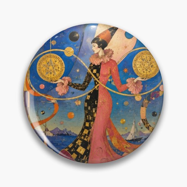 Item preview, Two of Pentacles - Surrealist Rose and Gold Tarot Art | Dance of Balance designed and sold by Natalia-Vlad.
