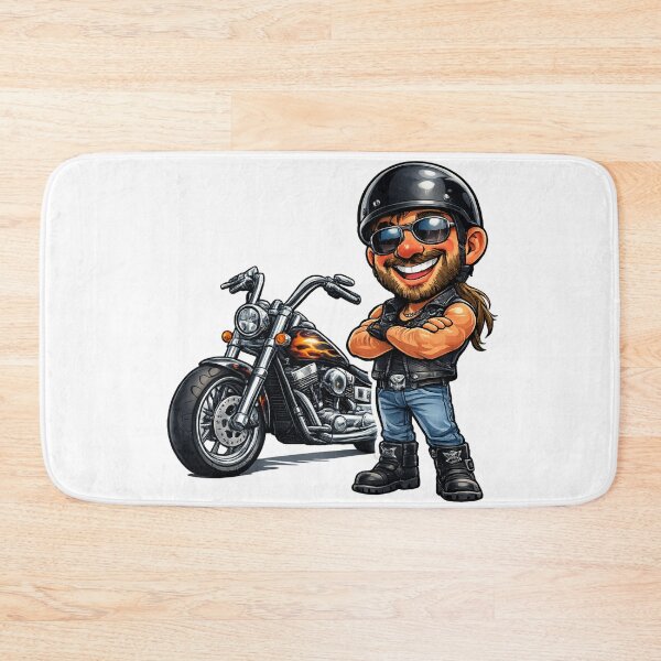 Item preview, Funny Biker Cartoon designed and sold by AlexLineArt.