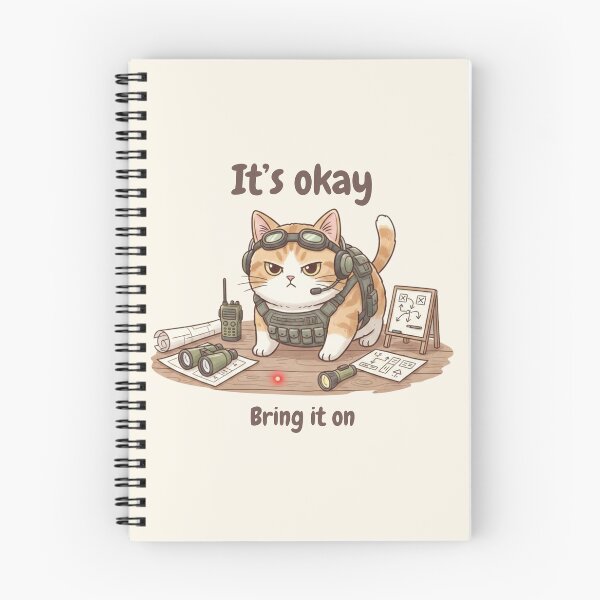 Item preview, It’s Okay Bring It On Cat designed and sold by HumTumMe.