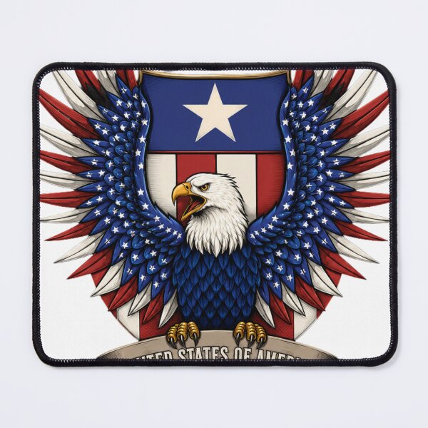 Item preview, USA Bald Eagle Patriotic Vector Art | American Flag Eagle T-Shirt Design | Independence Day Graphic designed and sold by The D Edition.