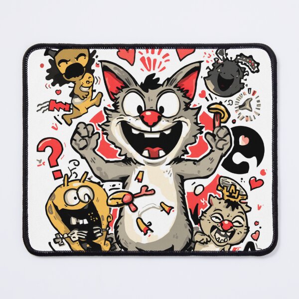 Item preview, Funny Inappropriate Crazy Cat Cartoon | Dark Humor Cute Chaos Graphic T-Shirt designed and sold by Vvmd.