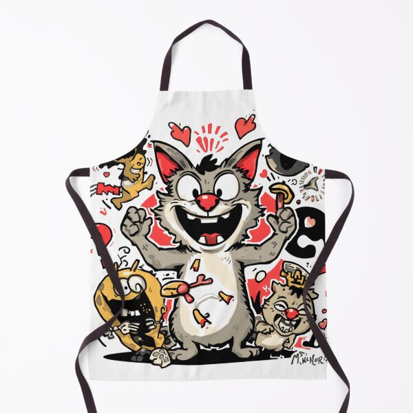 Item preview, Funny Inappropriate Crazy Cat Cartoon | Dark Humor Cute Chaos Graphic T-Shirt designed and sold by Vvmd.