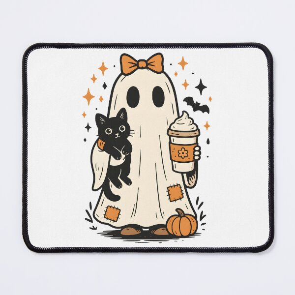 Item preview, funny Halloween retro cat Ghost coffee Spooky gift designed and sold by Amzkao.