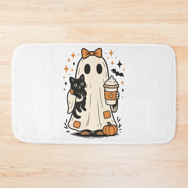 Item preview, funny Halloween retro cat Ghost coffee Spooky gift designed and sold by Amzkao.