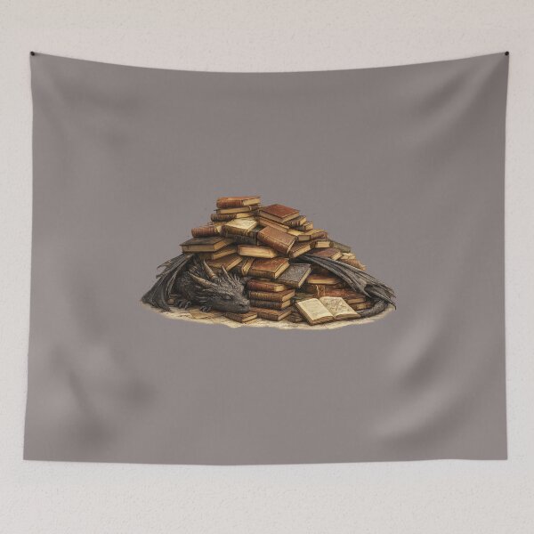 Item preview, Fantasy dragon with books designed and sold by DreamCloths12.