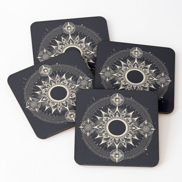 Item preview, Celestial Eclipse Mandala – Mystical Cosmic Design designed and sold by Dogandesighn.