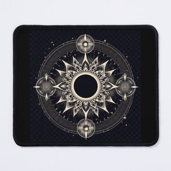 Item preview, Celestial Eclipse Mandala – Mystical Cosmic Design designed and sold by Dogandesighn.